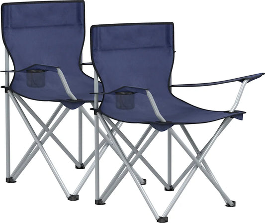 SONGMICS Campingstuhl Klappbar, Camping Stuhl, 2er Set, Faltbar, Bis Zu 120 Kg Belastbar GCB01IN