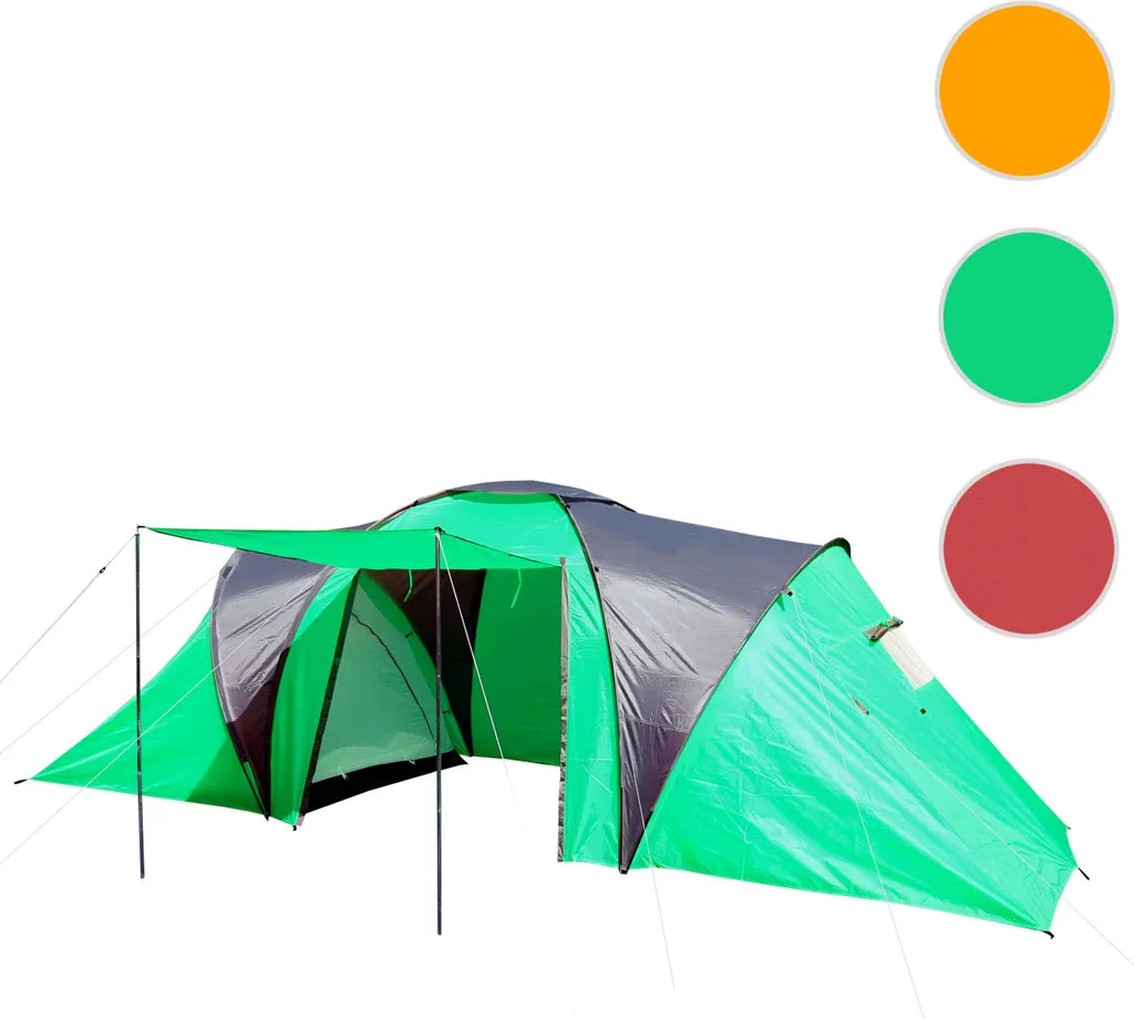  Campingzelt Loksa, 4-Mann Zelt Kuppelzelt Igluzelt Festival-Zelt, 4 Personen Grün