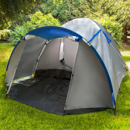  Campela Touristenzelt, Familienzelt, Tropical, Für 4 Personen, Wasserdicht 3000m, Geklebte Nähte, CA0013GRY