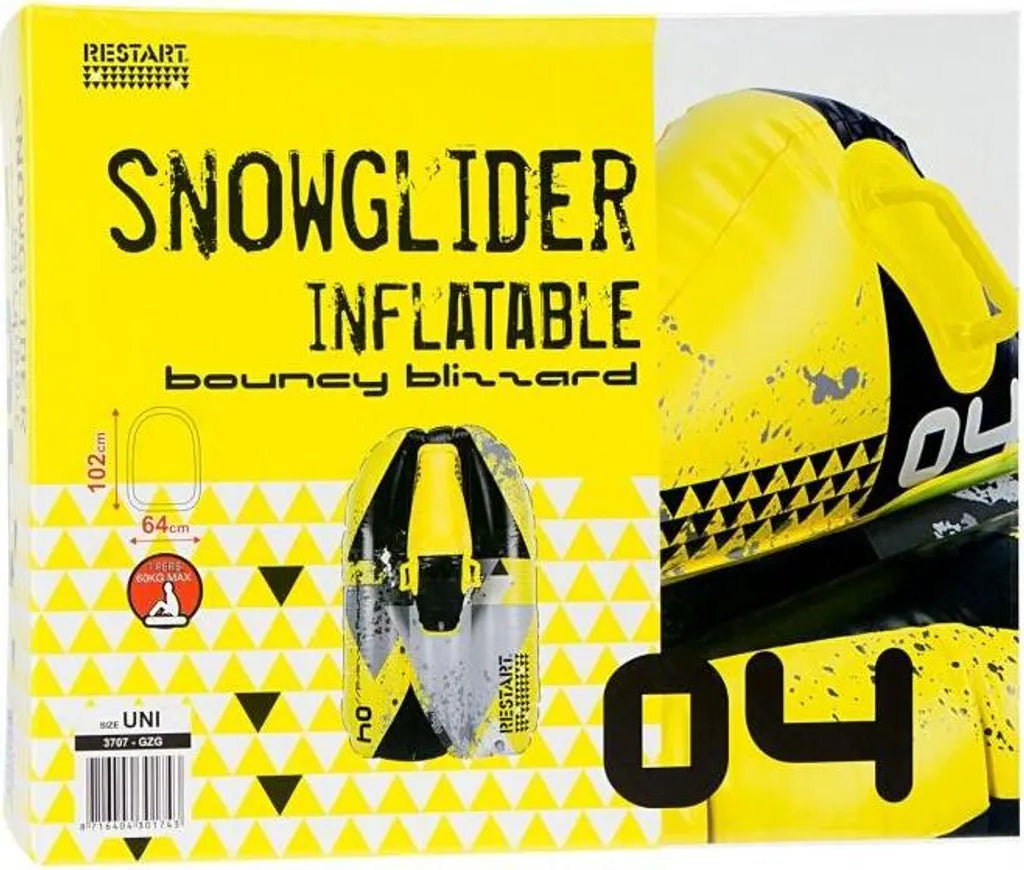  Restart Aufblasbare Schneegleiter Snowtube Bouncy Blizzard 102 Cm Gelb