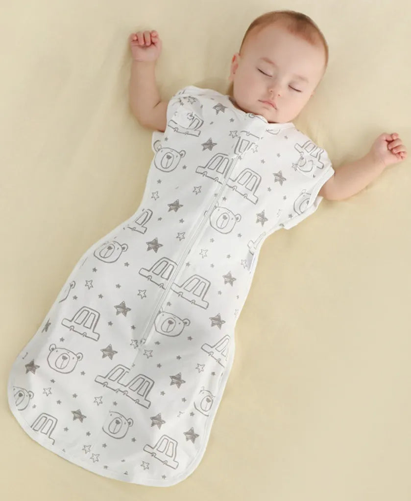  Baby Übergangsschlafsack Anti-Erschrecken Baby Pucksack Mit Loser Saum Pucktücher Baby Schlafsack Mit 3-6 Monate Stye5