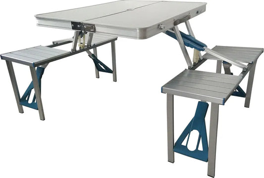  SVITA Camping Set Sitzgarnitur Tisch + Hocker Kofferfunktion Mit Tragegriffen