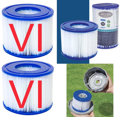  Bestway LAY-Z-SPA Xtras Filterkartusche Gr. VI 10,6 X 8,0 Cm, Doppelpack