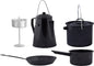  Esschert Design Outdoor Kochset - 4 Teilig (Bratpfanne ø 25.4 Cm, Topf Mit Griff 1,9 L. ø 18,4 Cm, Topf Mit Henkel 3,3 L. ø 19 Cm, Kaffekanne 1,9 L. (für 8 Tassen) ø 16 Cm); FF215