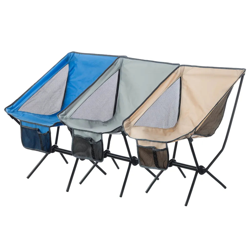  Moon Chair Campingstuhl - Faltbarer Campinghocker Moonchair - Extrem Leicht & Kompakt - Blau