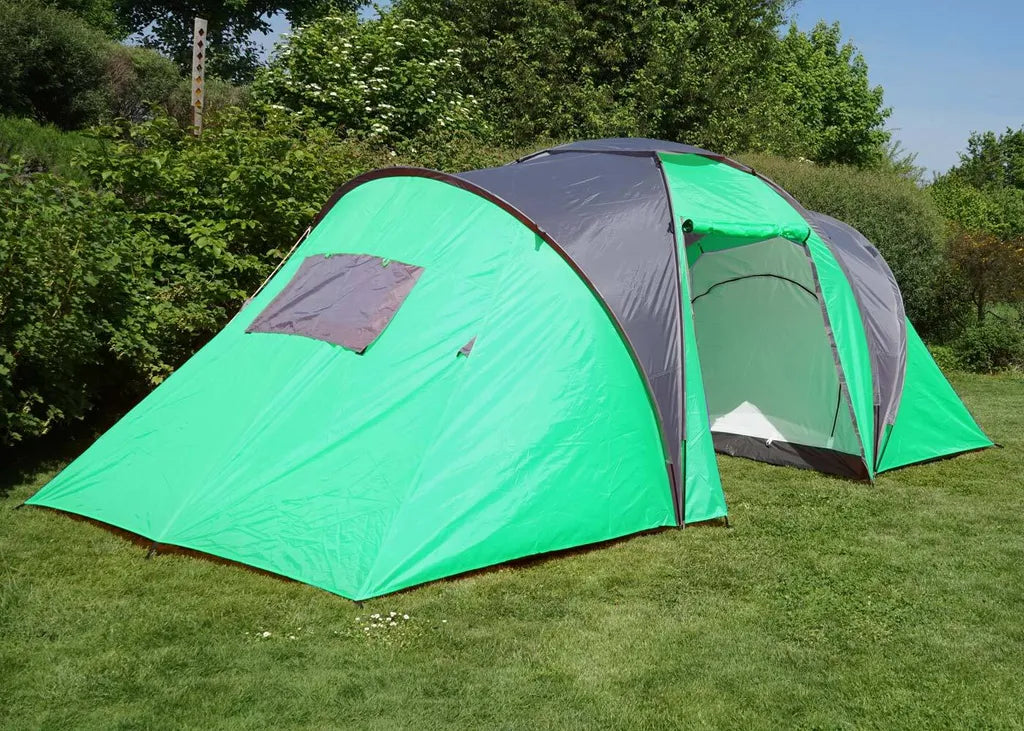  Campingzelt Loksa, 4-Mann Zelt Kuppelzelt Igluzelt Festival-Zelt, 4 Personen Grün