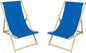  Set Mit 2 Strandstuhl Strandliege Holz Liegestuhl Gartenliege Balkonliege Campingliege Sonnenliege Faltliege Freizeitliege Terassenliege