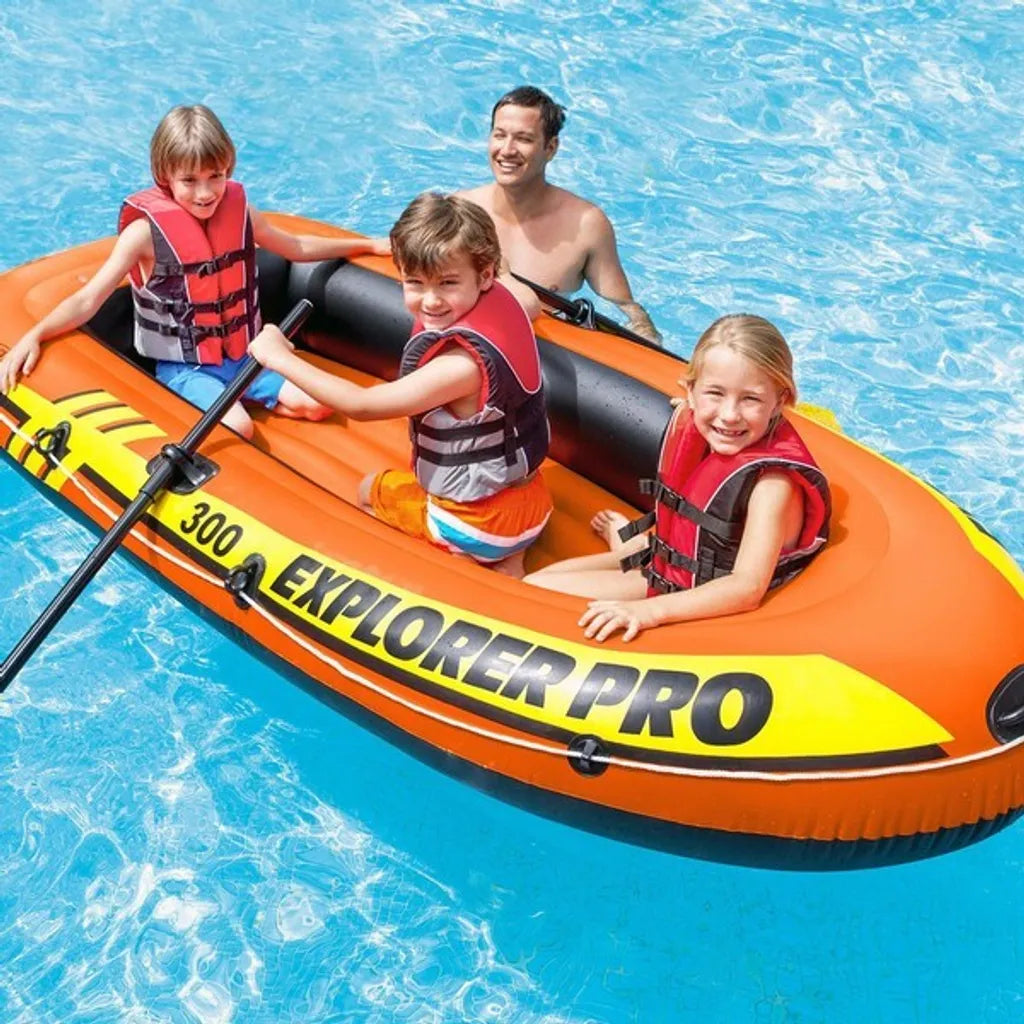  INTEX Explorer Pro 300 Set Aufblasbares Boot Mit Ruder Und Pumpe 58358NP