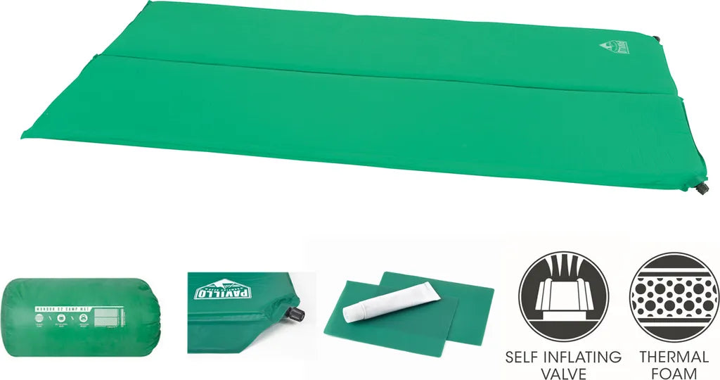  Bestway "Mondor X 2 Camp Mat" Selbstaufblasende Thermomatte, 186 X 110 X 4 Cm, 68057