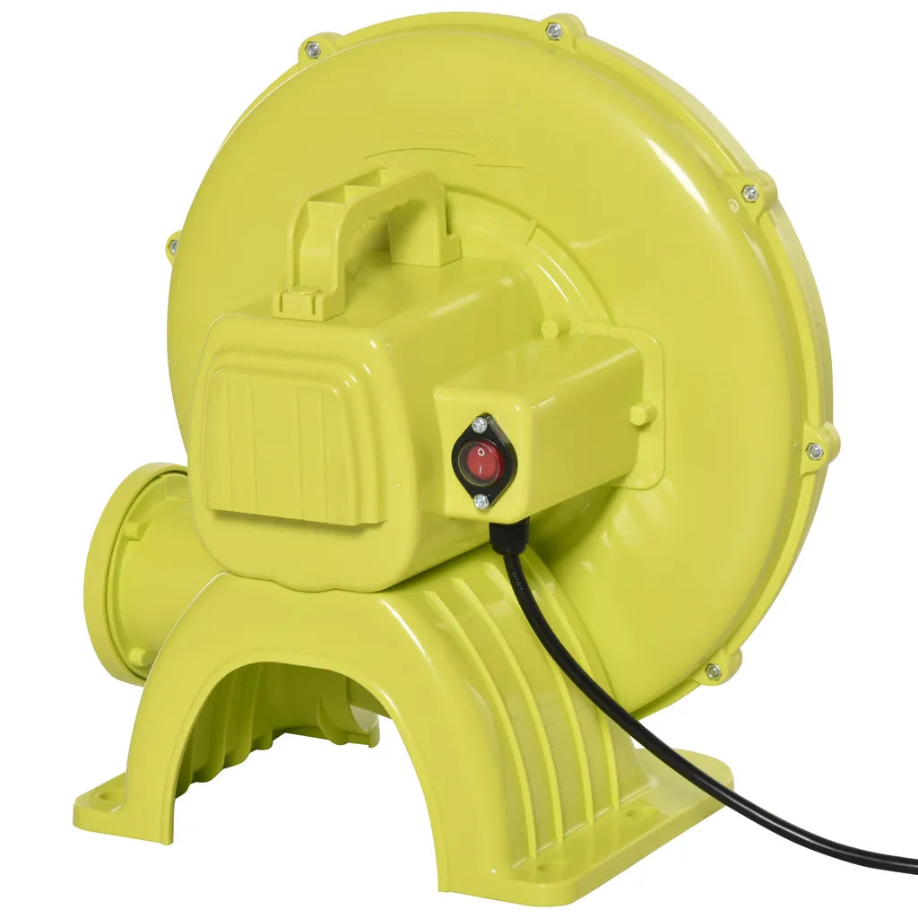  Outsunny Elektrische Luftpumpe Gebläsepumpe 450W Elektrische Pumpen Schnellbefüllbarer Inflator-Deflator Mit Einem Griff Leichtgewichtig Tragbar Für Boot Kissen Kinderpool ABS Gelb+Grün 35x26x33,5cm