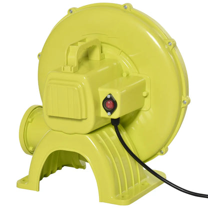  Outsunny Elektrische Luftpumpe Gebläsepumpe 450W Elektrische Pumpen Schnellbefüllbarer Inflator-Deflator Mit Einem Griff Leichtgewichtig Tragbar Für Boot Kissen Kinderpool ABS Gelb+Grün 35x26x33,5cm