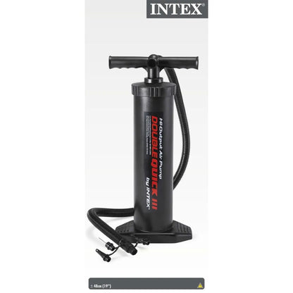  Intex Doppelhub Luftpumpe Double Quick III 2mm (Nadel) / 6,7mm / 8,5mm / 18mm