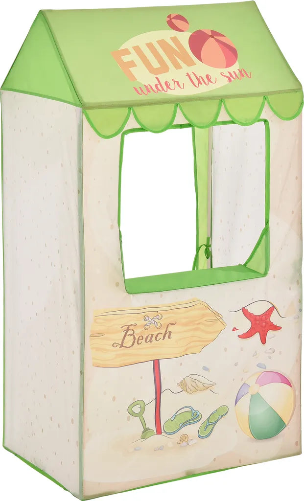  Spielzelt "Strandbude“ Kinderzelt Babyzelt Spielhaus Zelt Mit Motiv [casa.pro]