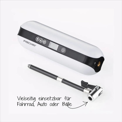  FISCHER Akku-Kompressor Mit Powerbank Und LED-Taschenlampe