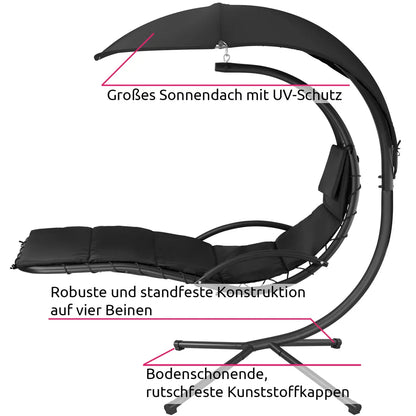  Tectake Hängeliege Maja - Schwarz