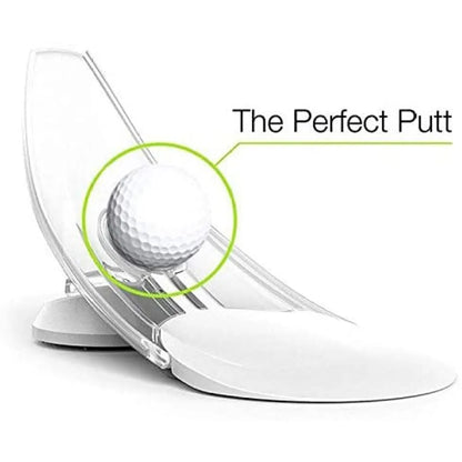  Pressure Putt Trainer Golf Putt Trainingshilfe Intelligente Putt Out Trainingshilfe Mit Parabolisch Gebogenem Design Passend Für Indoor Und Outdoor Golf Putting Cup Loch Übungshilfe Weiß