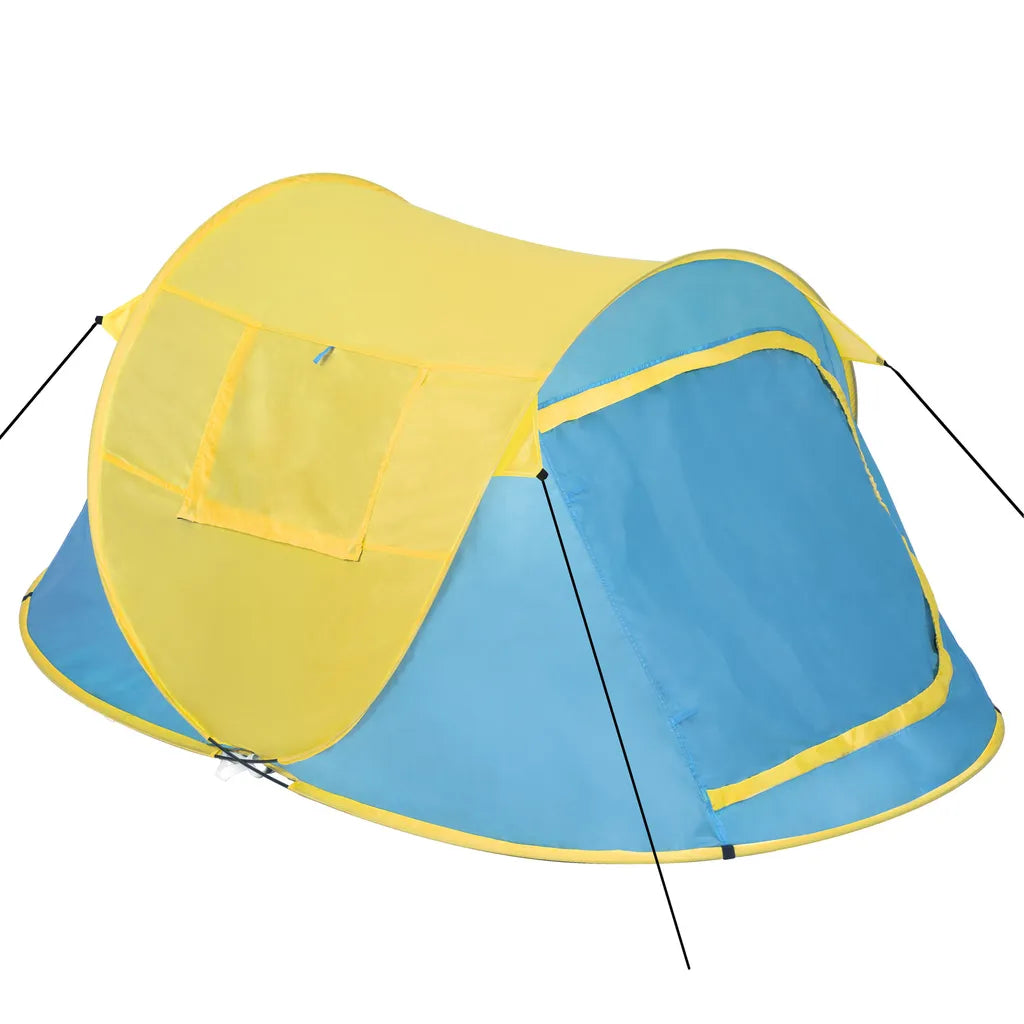  Tectake Pop-Up Wurfzelt - Blau/gelb