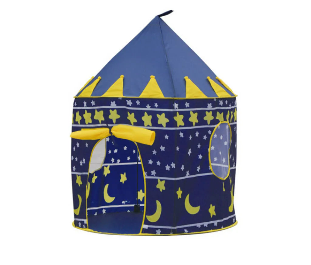  Prinz Oder Prinzessin Sommer Palast Schloss Kinder Kinder Spielen Zelt Haus Innen-oder Außenbereich Garten Spielzeug Wendy Haus Spielhaus Strand Sonne Zelt Jungen Mädchen (Blau Prinz)