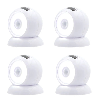  HandyLUX LightBall LED Powerlicht- Ball - 360 Grad Drehbar - Magnetisch - Batterie-Leuchte | Taschenlampe - Bewegungssensor - Nachtlicht - Safe Touch Oberfläche - 4 Stück