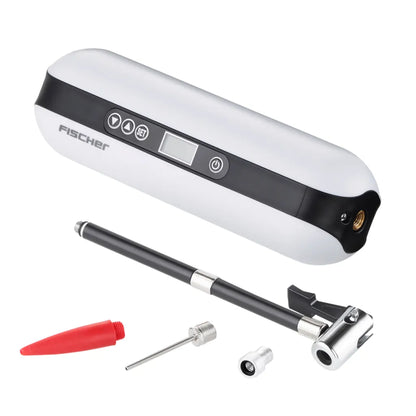  FISCHER Akku-Kompressor Mit Powerbank Und LED-Taschenlampe