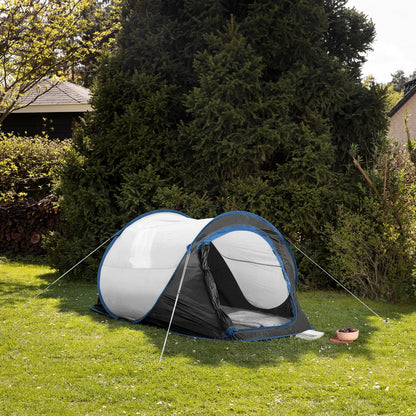  JEMIDI Pop Up Wurfzelt 2 Personen - Zelt 220x120x95cm - 2 Mann Campingzelt Trekkingzelt Strandzelt - Kleines Packmaß - Sehr Leicht - Versch. Farben