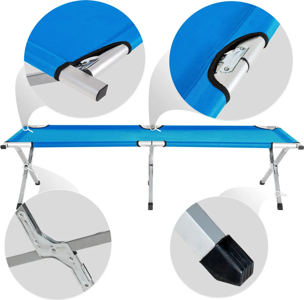  Tectake Feldbett Aus Aluminium - Blau