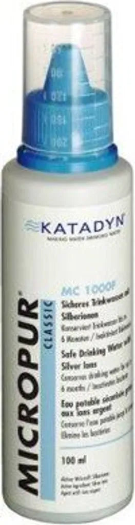  KATADYN Micropur Classic MC 1.000F - Trinkwasser Konservierung Silberionen - 100ml Flüssig - 1ml/10L