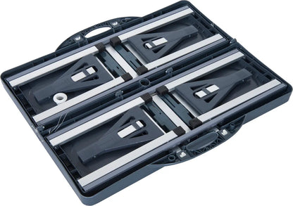  Outsunny Alu Campingtisch Picknick Bank Sitzgruppe Gartentisch Mit 4 Sitzen Klappbar Dunkelgrau