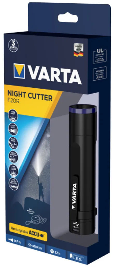  Varta Night Cutter F20R Wiederaufladbar 400 Lumen