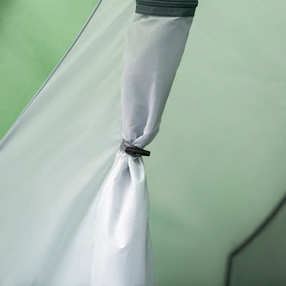  Outsunny Zelt Für 3-4 Personen 190T Tunnelzelt Campingzelt Mit Heringen Glasfaser Polyester Dunkelgrün 426 X 206 X 154 Cm
