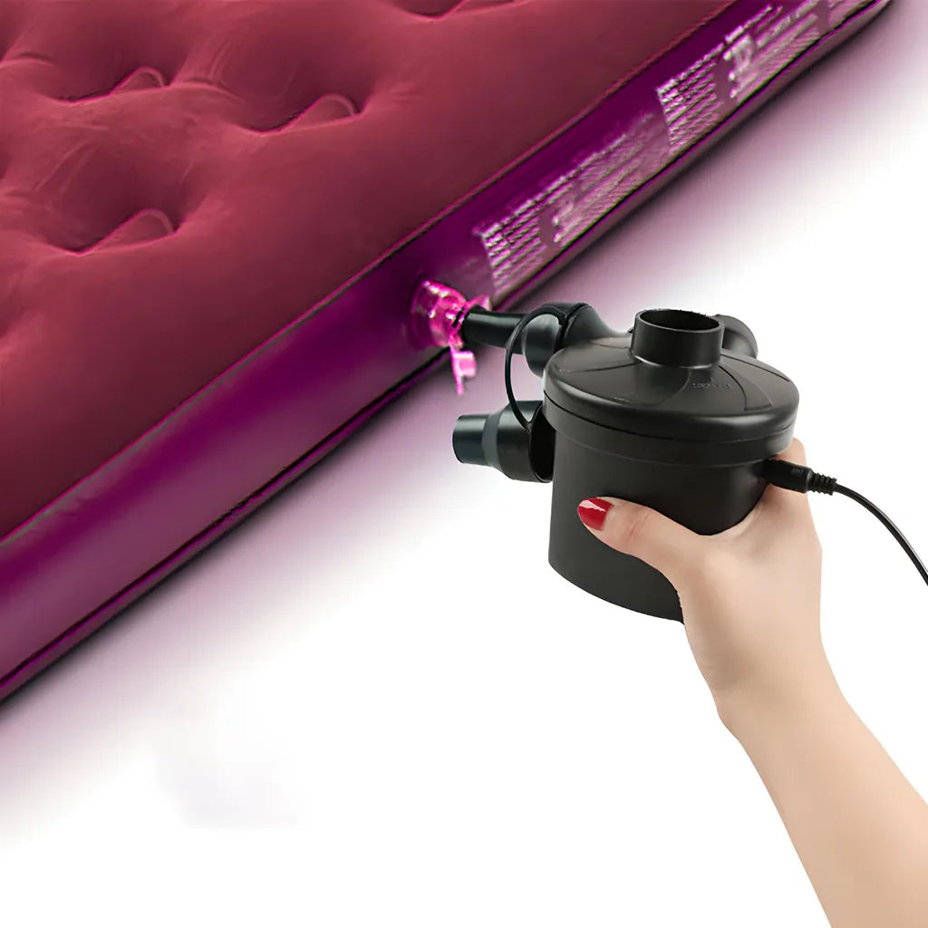  Elektrische Luftpumpe Luftmatratze 3 Luftdüse Tragbar Elektropumpe 2 In1 Inflate Deflate Kompressor Matratze Sofa Pool Schwimmring Camping 230V Retoo
