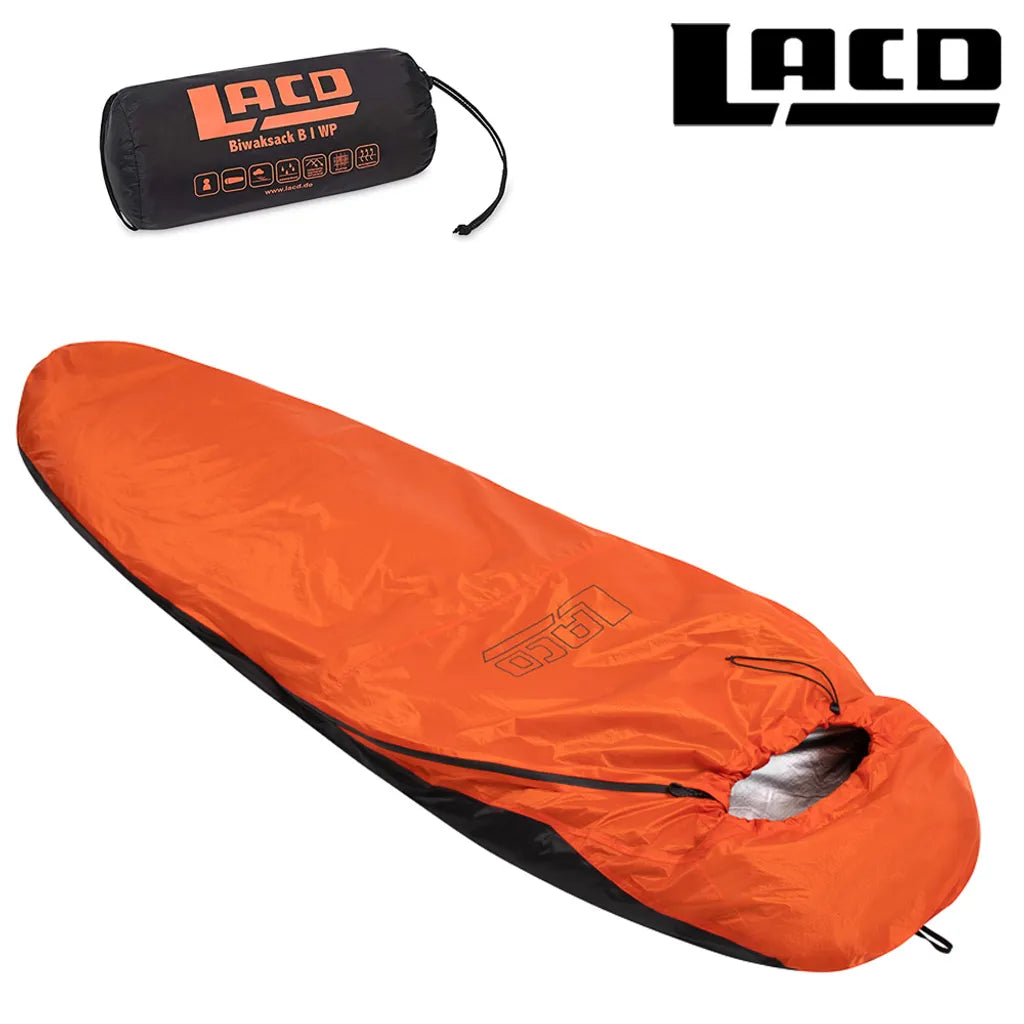  LACD - Robuster, Atmungsaktiver 1 Personen Leicht Biwaksack - Wärmereflektion, Orange