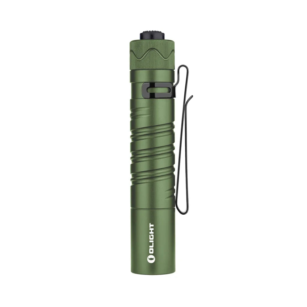  Olight I5R EOS Taschenlampe 350 Lumen Kalt Weiße LED 64 Meter Rechweite Und 37 Stunde Laufzeit Mit Heckschalter 1420mAh Batterie Per USB Wiederaufladbar Grün