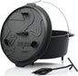  BBQ-Toro Dutch Oven DO12P, 13,6 L Premium Gusseisen Kochtopf, Gusstopf