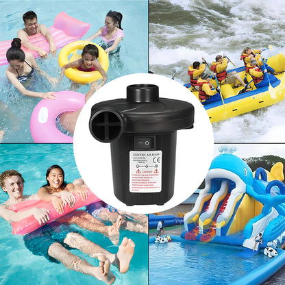  Elektrische Luftpumpe Luftmatratze 3 Luftdüse Tragbar Elektropumpe 2 In1 Inflate Deflate Kompressor Matratze Sofa Pool Schwimmring Camping 230V Retoo