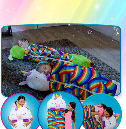  Happy Nappers Hai Grau | Medium 3-6 Jahre | Spielen - Kuscheln- Schlafen | Flauschiger Kinderschlafsack | 4 Motive | 2 In 1 Kuscheltierschlafsack & Kissen Für Mädchen Und Jungen