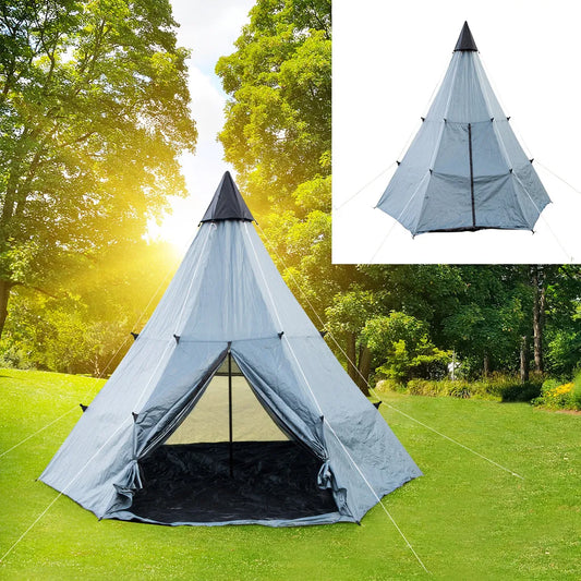  Tipi Zelt - 4 Personen - 360 X 360 X 260cm - Grau/Anthrazit