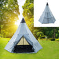  Tipi Zelt - 4 Personen - 360 X 360 X 260cm - Grau/Anthrazit