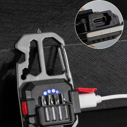  COB Kleine Taschenlampen, USB Wiederaufladbarer,Tragbares Taschenlicht Mit Schlüsselanhänger,3 Leuchtmodi