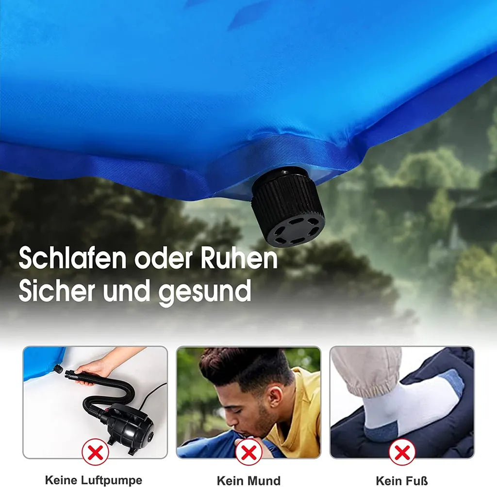  COSTWAY Camping Isomatte 200 X 65 Cm, Campingmatratze Selbstaufblasend, Schlafmatte Inklusive Tragetasche Ultraleicht, Feuchtigkeitsbeständig, Für Camping, Reisen Und Wandern