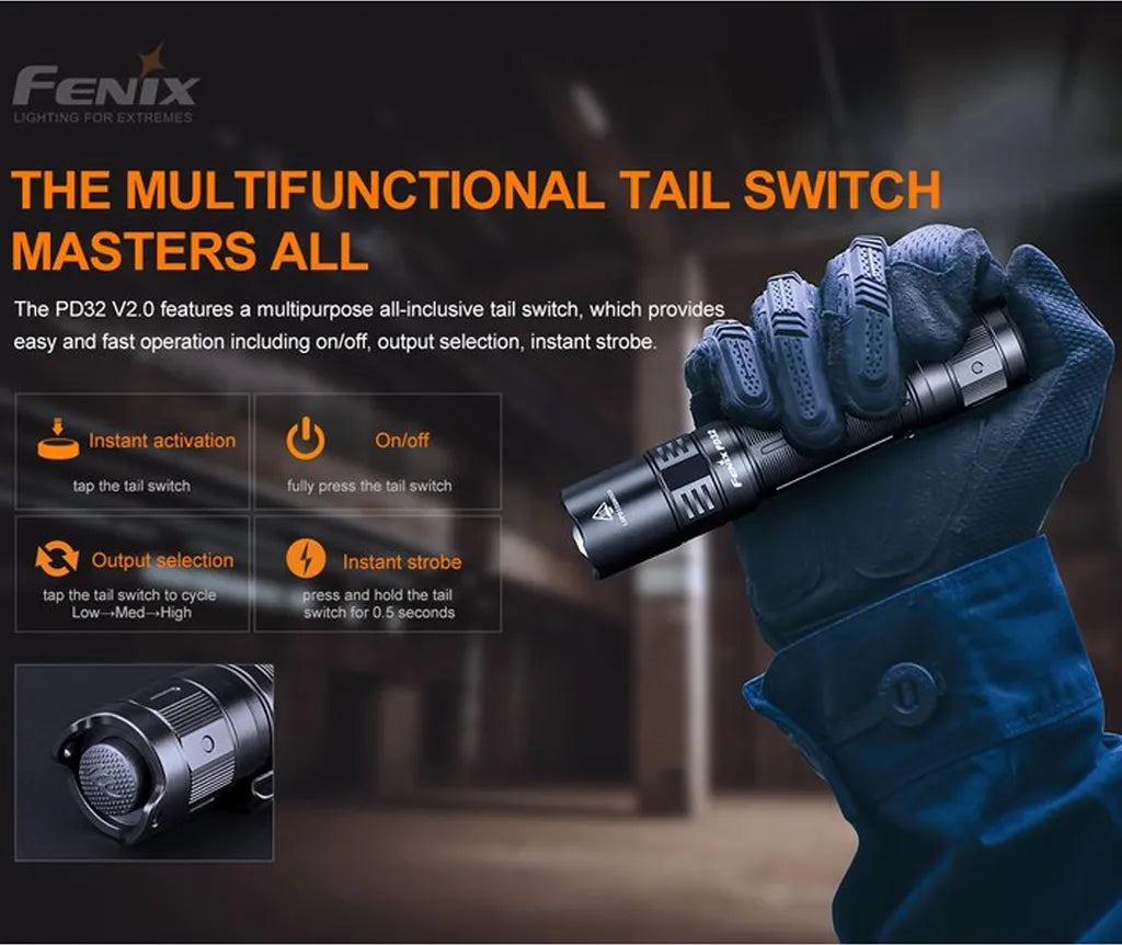  Fenix PD32 V2.0 LED Taschenlampe 1200 Lumen