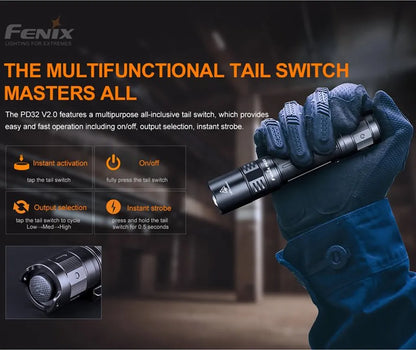  Fenix PD32 V2.0 LED Taschenlampe 1200 Lumen