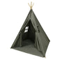  SUNNY Alba Tipizelt Für Kinder In Grau | Indienner / Tipi / Wigwam Zelt Mit Boden Für Kinderzimmer | Spielzelt Aus Baumwolle 120x120 Cm