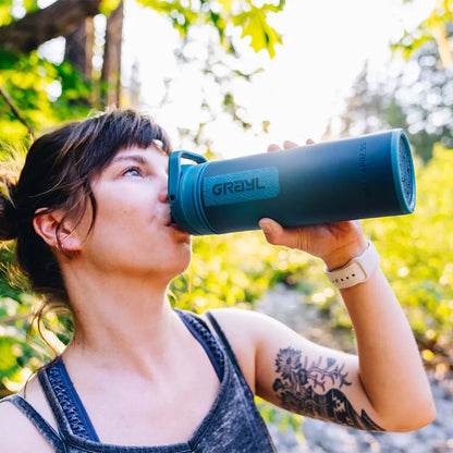  Grayl UltraPress Outdoor- & Reisewasserfilter, Forest Blue Mit 1 Ersatzfilter