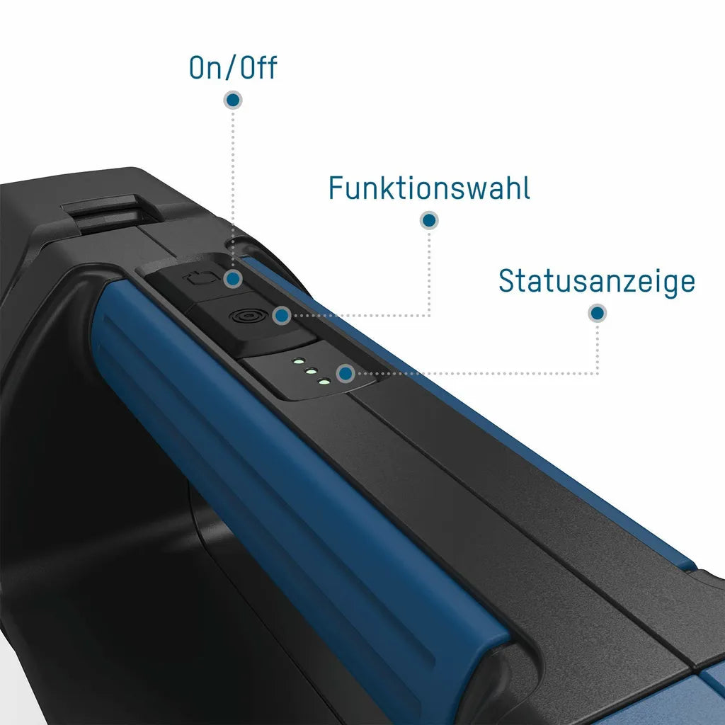  ANSMANN Akku LED Handscheinwerfer Aufladbar - Mit 3 Modi (100%, 30%, Blinken)