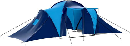  VidaXL Campingzelt Stoff 9 Personen Dunkelblau Und Blau