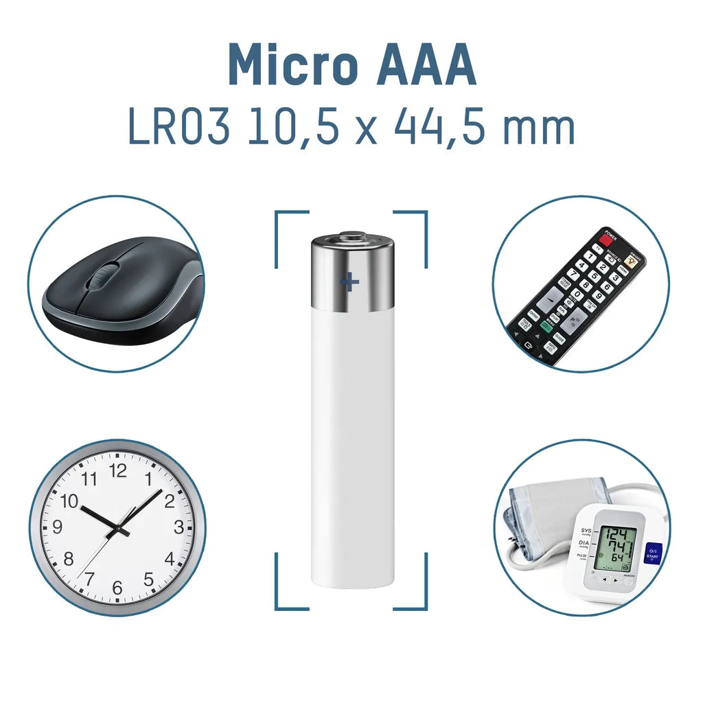 Ansmann Hycell Mini LED Taschenlampe Zoombar Und Fokussierbar Inkl. AAA Batterien + 40 AAA Batterien Gratis