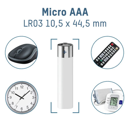 Ansmann Hycell Mini LED Taschenlampe Zoombar Und Fokussierbar Inkl. AAA Batterien + 40 AAA Batterien Gratis