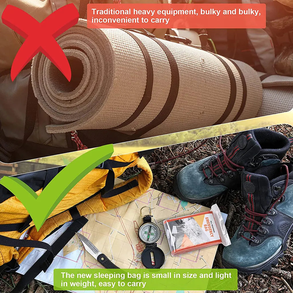  Notfall Überleben Schlafsack, Survival Biwak Sack Erste Hilfe Rettungsdecken Wasserdicht Notfalldecke Ultraleicht Hitzeabweisend Kälteschutz Für Outdoor Camping Wandern