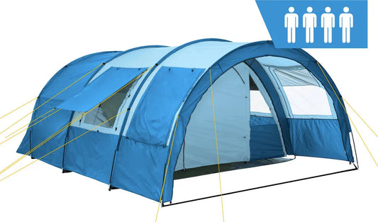  CampFeuer Zelt Multi Für 4 Personen | Blau / Hellbau | 5000 Mm Wassersäule